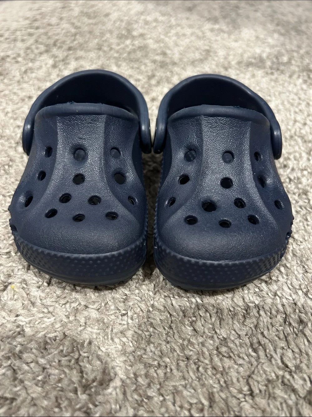 CROCS Kids Navy Blue Water Clogs with Heel Strap